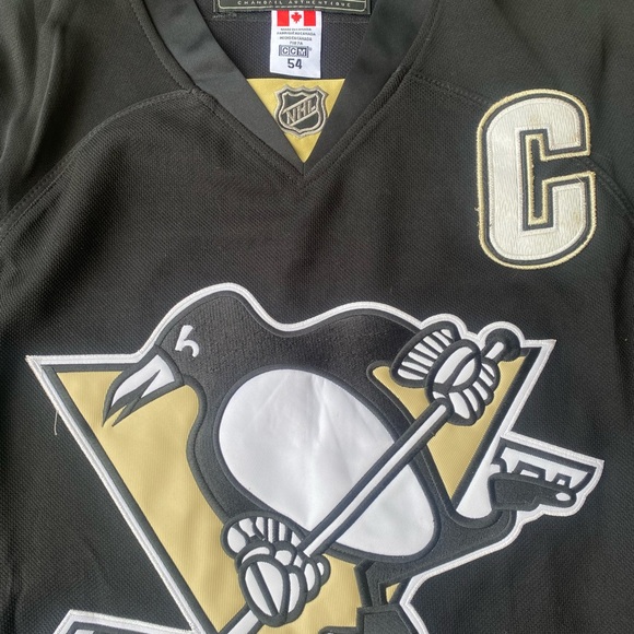 Reebok Pittsburgh Penguins Sidney Crosby NHL Jersey Inaugural Patch Adult 54 - Picture 4 of 5